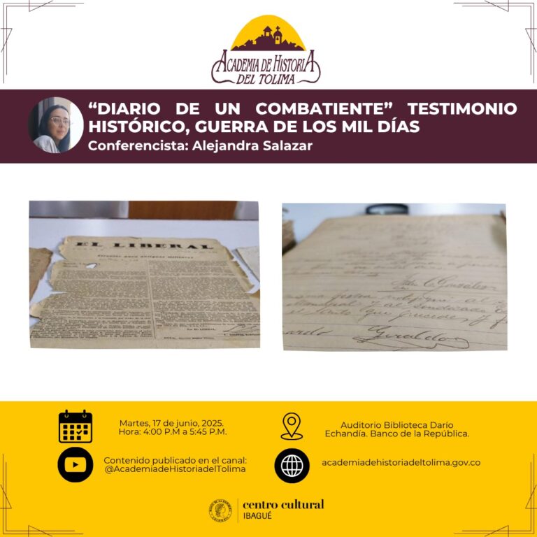 Conferencia "diario de un combatiente" testimonio histórico, guerra de los mil días.